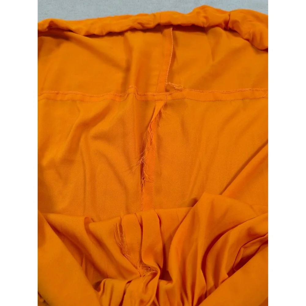 Traditional Embroidered 2-Piece Suit Vibrant‎ Orange Floral Sequin Tunic Set